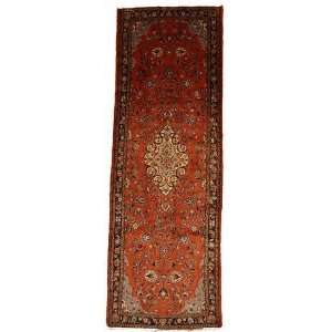   Red Persian Hand Knotted Wool Mehraban Runner Rug Furniture & Decor