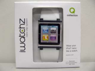 NEW! iWatchz Q Wrist Watch Case for iPod Nano 6G   WHITE  