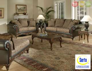   Ronalynn Formal Antique Style Luxury Sofa & Love Seat Living Room Set