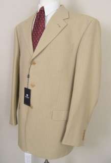   Suit Tan Wool 3 Button Euro 56R US 46R 39W Italy NWT $595  