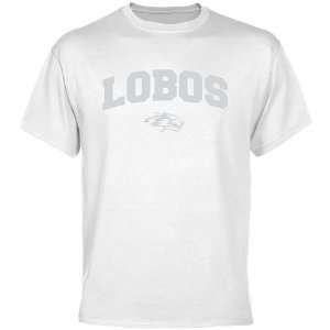    New Mexico Lobos White Mascot Arch T shirt
