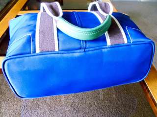 Coach Hand bag Medium Tote Hobo Reversible Carryall Blue Possible 