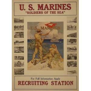   Marines Soldiers of the sea   For full information apply recruiting