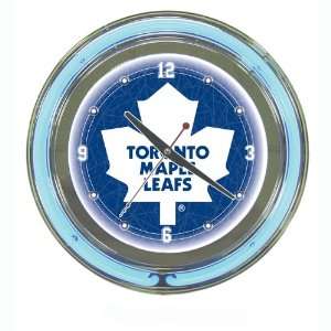   NHL Toronto Maple Leafs 14 Inch Diameter Neon Clock: Sports & Outdoors