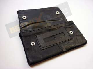 Black Leather Tobacco Rolling Pouch paper pocket New  