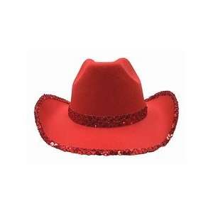  Red Sequin Cowboy Hat: Home & Kitchen