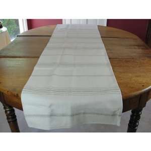  Deauville Ecru Beige Striped Table runner: Home & Kitchen