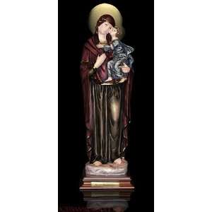 Byzantine Madonna And Child Alabaster Statue 