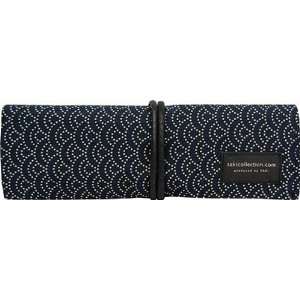   Pen Case with Traditional Japanese Fabric   Navy