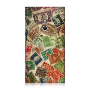   DESIGNS MAIL STAMPS PATTERN SNAP ON BACK CASE FOR NOKIA LUMIA 800