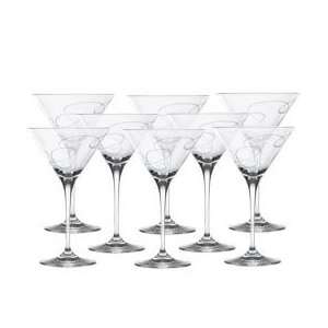  Mikasa Love Story Crystal Martini Glasses, Set of 8 