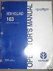 New Holland 163 Hay Tedder Operators Manual Book