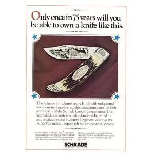  Print Ad 1979 Schrades 75th Anniversary Knife Schrade 