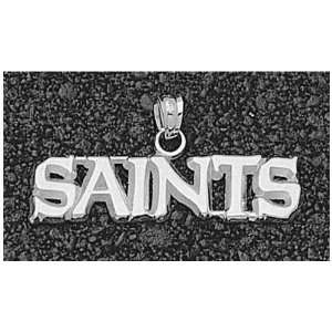LogoArt New Orleans Saints 5/16 Inch X 1 1/4 Inch Sterling Silver Team 