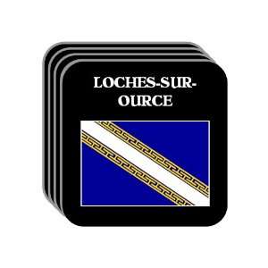 Champagne Ardenne   LOCHES SUR OURCE Set of 4 Mini Mousepad Coasters