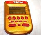 gold & Red YAHTZEE 2002 HASBRO ELECTRONIC HANDHELD GAME