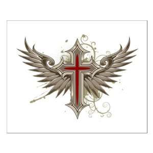  Small Poster Modern Angel Winged Cross 
