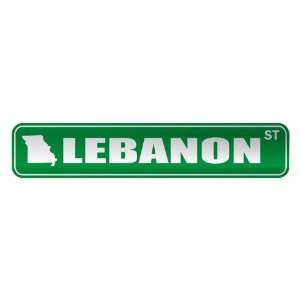   LEBANON ST  STREET SIGN USA CITY MISSOURI