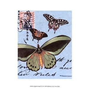 Le Papillon Script VI Poster by Vision studio (9.50 x 13.00):  