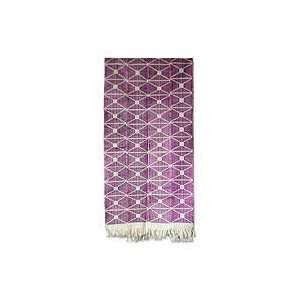  NOVICA Cotton kente cloth scarf, Purple Femme Home 