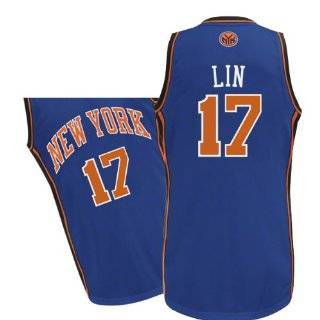 2012 New York Knicks #17 Jeremy Lin Blue Basketball Jersey Sports 