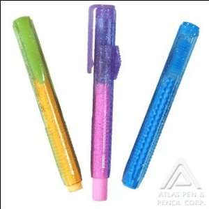  New Glitter Stick Erasers   36 per set