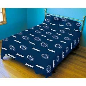  College Covers PSUSS Penn State Printed Sheet Set in Solid 