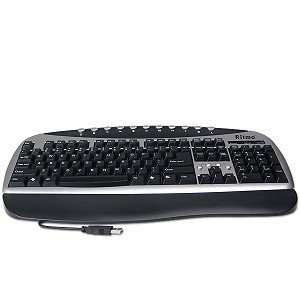  105 Key PS/2 Multimedia Keyboard with Hot Keys (Black 