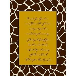  Custom Printed Card   Giraffe Animal Print Health 