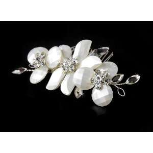  Classic Floral Swarovski Elements Bridal Comb: Jewelry