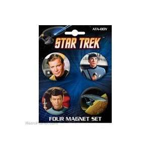  Star Trek Round Magnets Set 3 Cast: Home & Kitchen
