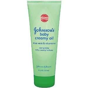 Johnson & Johnson Baby Creamy Oil Aloe & Vitamin E 8 oz.