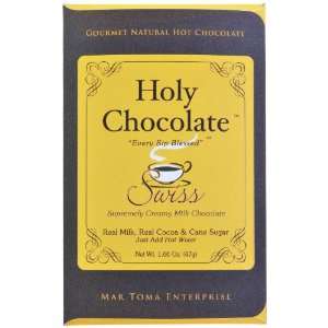 Holy Chocolate Gourmet Instant Hot Chocolate   Swiss Single Serving 