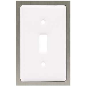   63980 Ceramic Insert Single Switch Wall Plate, White