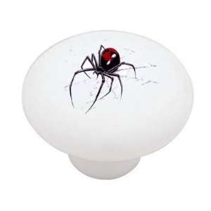  Black Widow Spider Decorative High Gloss Ceramic Drawer 