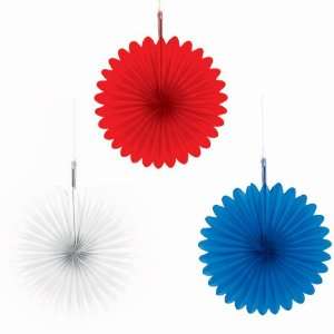  Red, White & Blue Mini Fan Decorations Health & Personal 