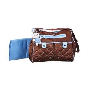  Absorba Plush & Quilt Diaper Bag Blue: Baby