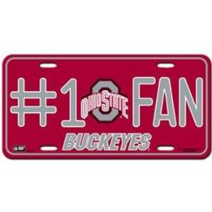    Ohio State Buckeyes License Plate Number 1 Fan: Sports & Outdoors