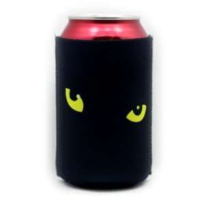  Black Cat Eyes Halloween Drink Koozie: Patio, Lawn 