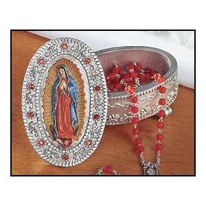  Gifts of Faith Milagros Our Lady of Guadalupe Rosary Box 