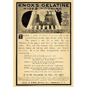  1900 Ad Chas. B. Knox Gelatine Jelly Sweet Dessert Kid 