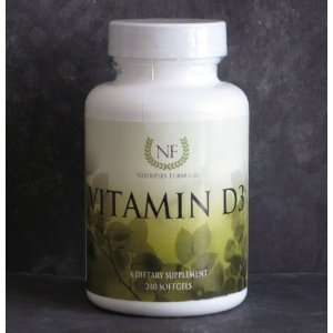  Vitamin D3 Dietary Supplement (240 Softgels) Health 