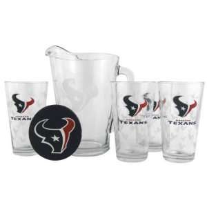 Houston Texans Pint Glasses and Beer Pitcher Set  Houston Texans Gift 