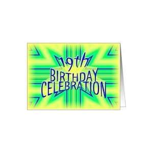   19th Birthday Party Invitation Bright Star Card: Toys & Games