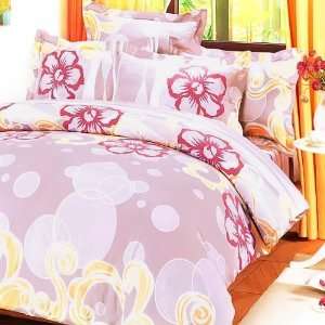   Misty Roses] 100% Cotton 5PC Comforter Set (King Size)