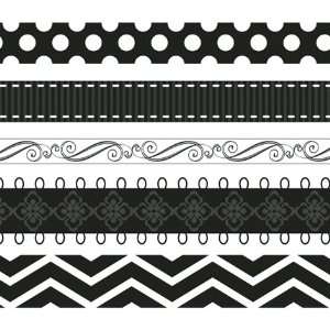   Meters/Pkg (5.47 Yards) Black & White 5 Designs/1 Meter Each: Arts