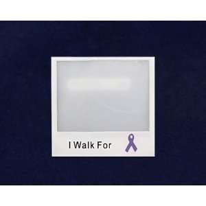 Purple Ribbon Photo Pin  I Walk For (Retail)