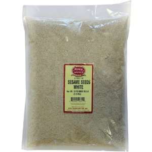 Spicy World White Sesame Seeds (Hulled) Bulk, 5 Pounds:  