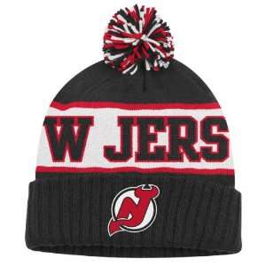   : New Jersey Devils Wraparound Cuffed Pom Knit Hat: Sports & Outdoors