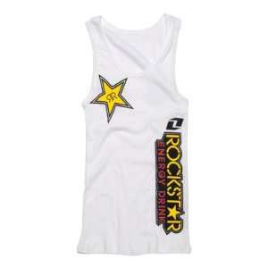 NEW ROCKSTAR ONE INDUSTRIES WOMENS MOONLEY TANK TOP WHITE LARGE
